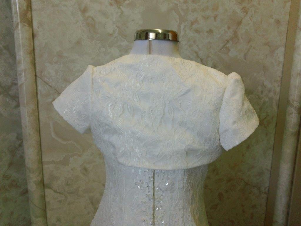 optional matching lace bolero